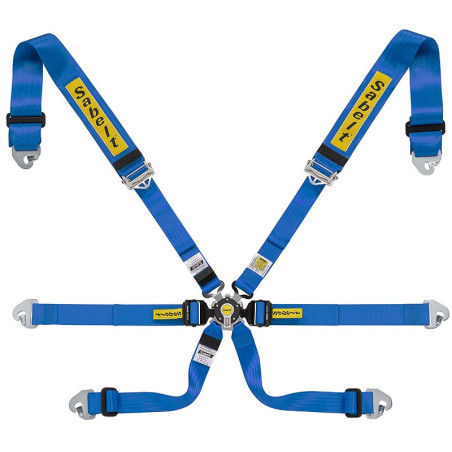 HARNESS 6 POINTS 3&quot+2&quot TOP RANGE FIA8853-2016 BLUE
