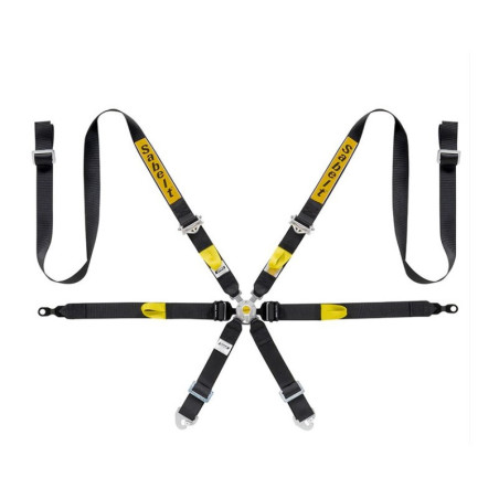 6 POINT HARNESS HIGH RANGE GT3 997-911 FIA8853-2016 BLACK