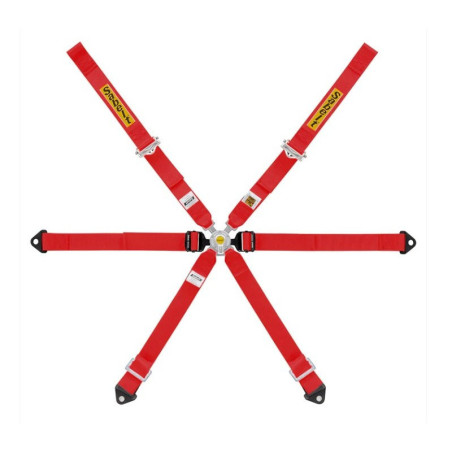 6 POINT HARNESS GT4 991-984 FIA8853-2016 RED