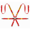 HARNESS 6 POINTS MIDDLE RANGE GT3 997-911 FIA8853-2016 RED