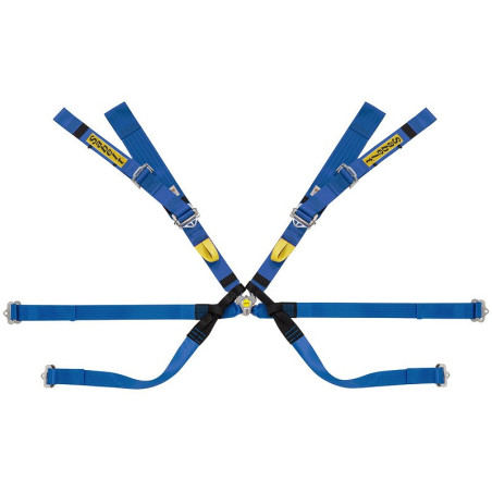 FORMULA HARNESS 8 POINTS 3&quot+2&quot ULTRALIGHT TOP RANGE+PULL UP, BLUE