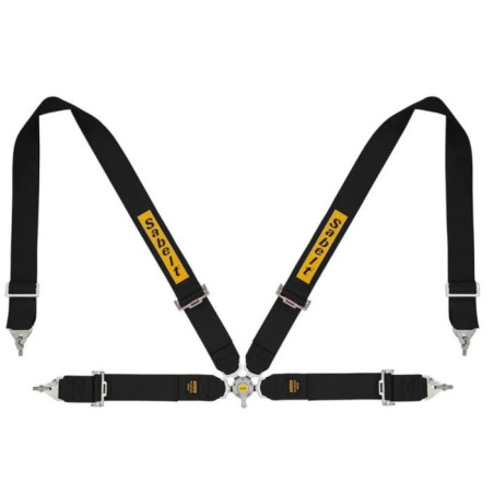 4 POINT HARNESS 3&quot STEEL KIT CAR GT/RALLY FIA8853-1998 BLACK
