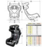 ASIENTO GT635 FIA8862-2009, FIBRA DE CARBONO CARCASA PARA SISTEMA DE CORREDERAS, TALLA M