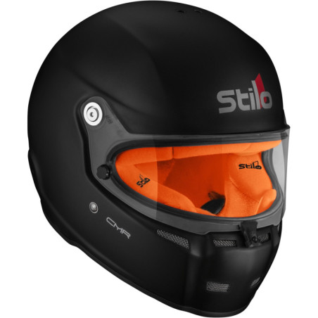 CASCO STILO ST5 CMR NEGRO MATE INTERIOR NARANJA KARTING TALLA 59