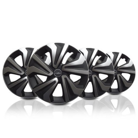 TAPACUBOS MONTREAL BICOLOR 15 NEGRO/PLATA GOODYEAR 4 UDS