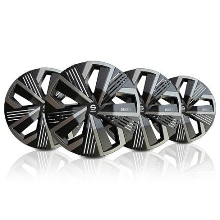 TAPACUBOS NAGOYA BICOLOR 15 NEGRO / GRIS 4PCS CS1