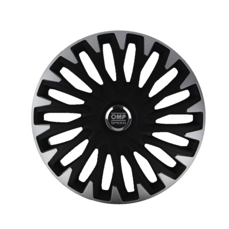 Tapacubos OMP SPEED negro/plata 13 pulgadas x4 | OCC Sport