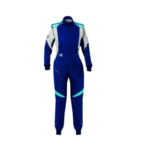 TRAJE DE CARRERAS OMP FIRST EVO ELLE MY2025 FIA 8856-2018 NAVY AZUL / TIFFANY TALLA 38
