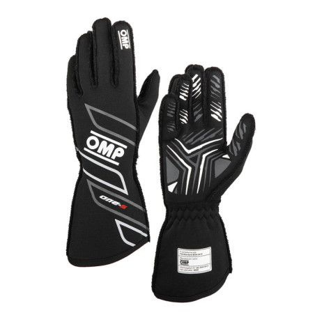 GUANTES OMP ONE-S MY2025 FIA 8856-2018 NEGRO TALLA XL