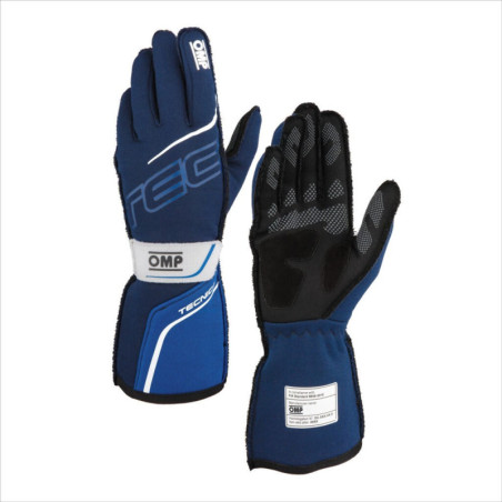 GUANTES OMP TECNICA FIA 8856-2018 NAVY AZUL / ROYAL AZUL TALLA S