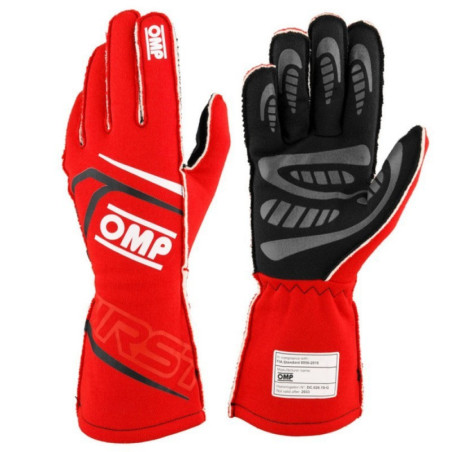 GUANTES OMP FIRST FIA 8856-2018 MY2025 ROJA TALLA L