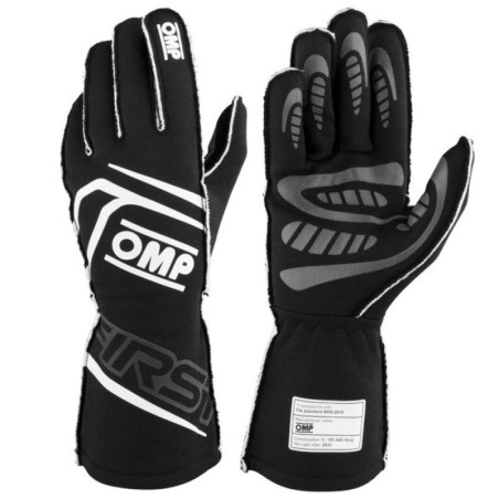 GUANTES OMP FIRST FIA 8856-2018 MY2025 NEGRO TALLA S