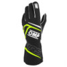 GUANTES OMP FIRST FIA 8856-2018 MY2025 NEGRO / FLUO AMARILLO TALLA XS