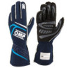 GUANTES OMP FIRST FIA 8856-2018 MY2025 NAVY AZUL / CYAN TALLA S
