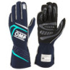 GUANTES OMP FIRST FIA 8856-2018 MY2025 NAVY AZUL / TIFFANY TALLA M