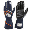 GUANTES OMP FIRST FIA 8856-2018 MY2025 NAVY AZUL / FLUO NARANJA TALLA XS