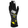 GUANTES OMP SPORT FIA 8856-2018 MY2025 NEGRO / FLUO AMARILLO TALLA XS