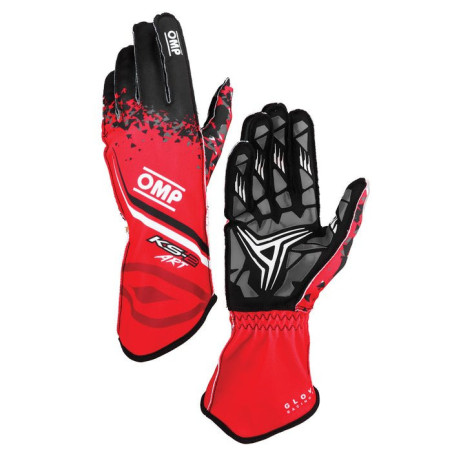 GUANTES OMP KARTING KS-2 ART MY2025 ROJO / NEGRO TALLA XL
