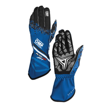 GUANTES OMP KARTING KS-2 ART MY2025 AZUL / NEGRO TALLA M