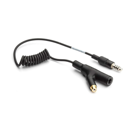 ADAPTADOR EXTENSION - HEMBRA 4 PIN STD+RCA : MACHO 4 PIN STD - L_15CM - CABLE ENROLLADO