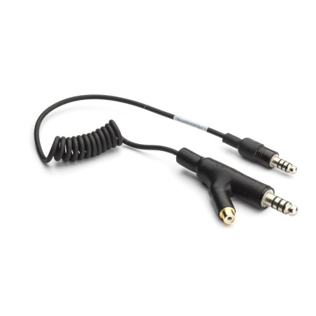 ADAPTADOR CABLEADO CRUZADO - MACHO 4 PINES STD+RCA : MACHO 4 PINES STD - L_15CM - CABLE ENROLLADO