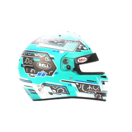CASCO BELL RS7 STAMINA ANTRACITA/AQUAMARINE (HANS)TALLA 61 FIA8859-2024/SA2020
