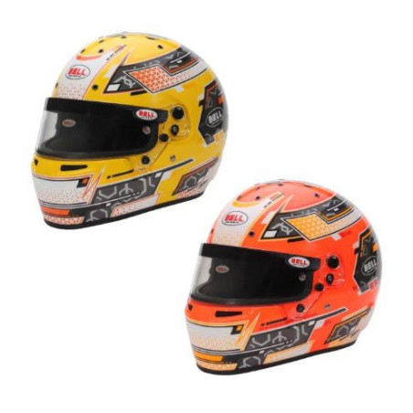 CASCO BELL RS7-K STAMINA ANTRACITA/AMARILLO TALLA M (58-59) FIA8878-2024/K2020