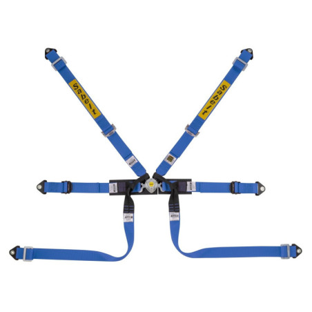 ARNES SABELT 6 PUNTOS FORMULA  ACERO FIA8853-2016 2" PULL UP AZUL