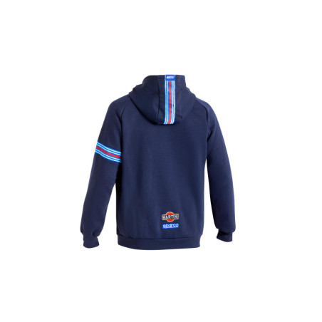 SUDADERA SPARCO MARTINI RACING CON CAPUCHA Y CREMALLERA AZUL TALLA S