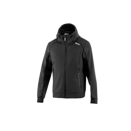 CHAQUETA SOFTSHELL SPARCO CON CAPUCHA BK TALLA S