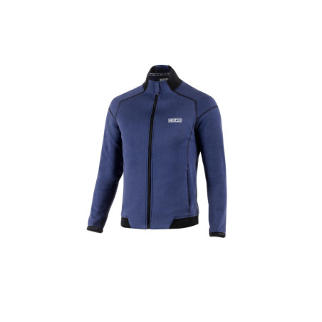 SUDADERA SPARCO CON CREMALLERA COMPLETA AZUL TALLA M