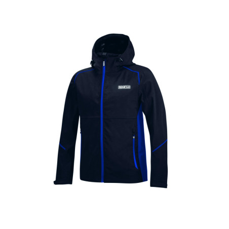 CHAQUETA SPARCO SHELL IMPERMEABLE BK/AZUL TALLA M