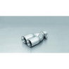 COLAS DE ESCAPE REMUS 2X76MM CROMO CORTE RECTO
