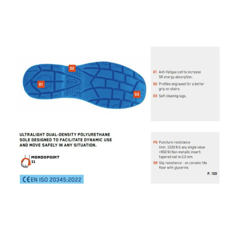 ZAPATO SEGURIDAD SPARCO HORIZON S1PS ESD MORENO 43