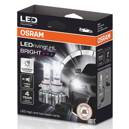 OSRAM LEDRIVING® HL BRIGHT 12V 19.0W P22D / PX22D ≠ HB4(9006)/HIR2