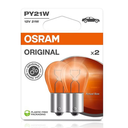 OSRAM ORIGINAL 7507-2BL PY21W BAU15S 12V 21W