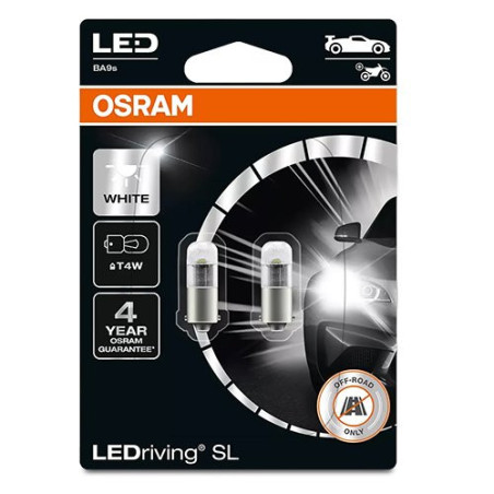 OSRAM LEDRIVING® 3893DWP-02B 0,8W/12V BA9S ≠ T4W WHITE 6000K