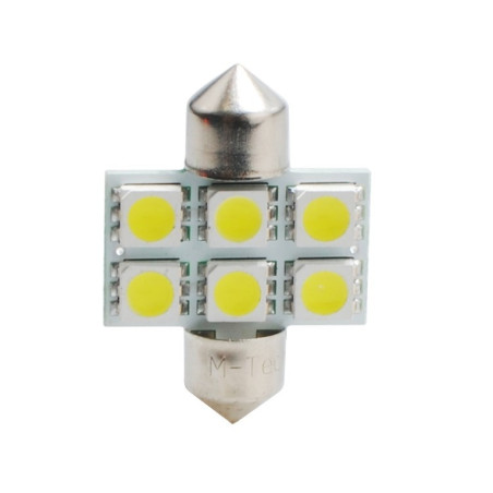 L027W - C5W 31MM 6XSMD5050 12V BLANCA | 10 UDS
