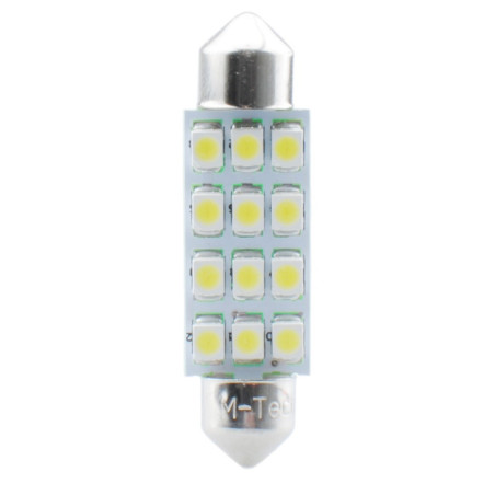 L030W - C5W 41MM 12XSMD3528 12V BLANCA | 10 UDS