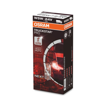 OSRAM TRUCKSTAR PRO NEXTGEN +120% W2,1X9,5D 24V 5W | 10 UDS