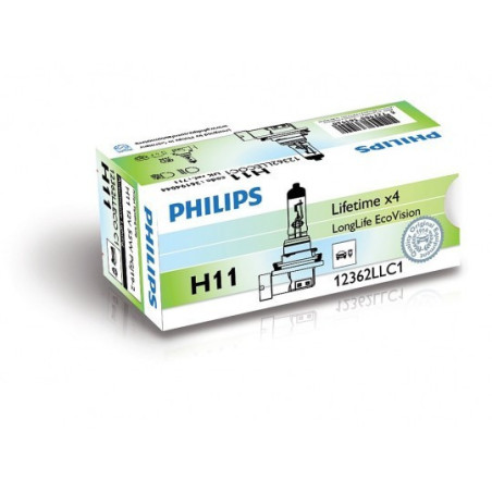 PHILIPS H11 LONGLIFE ECOVISION 12V55W PGJ19-2 C1