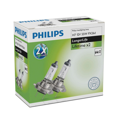 PHILIPS H7 LONGERLIFE 12V55W PX26D C2
