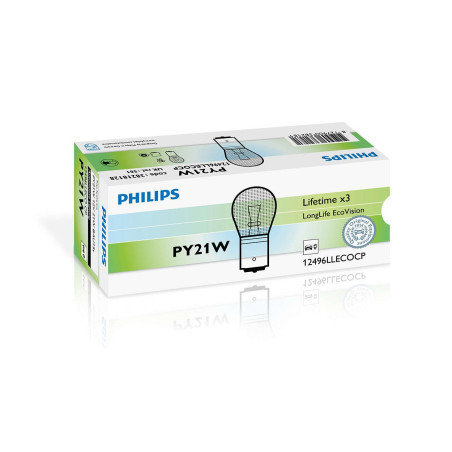 PHILIPS PY21 LONGLIFE ECOVISION 12V21W BAU15S CP | 10 UDS