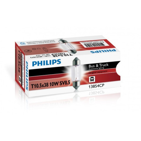PHILIPS FESTOON T10,5X38 10W 24V10W SV8,5 CP | 10 UDS