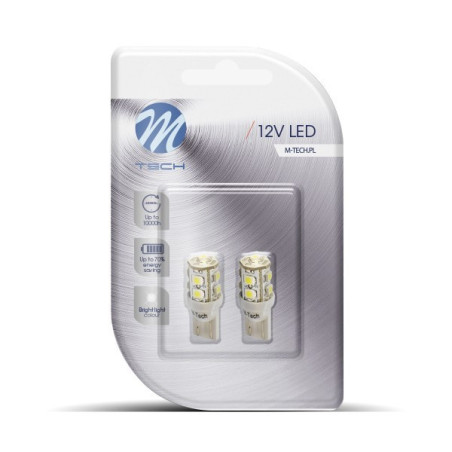 BLISTER 2X LED L018Y - W5W 9XSMD3528 AMARILLO