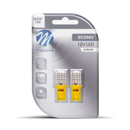 BLISTER 2X LED L021Y - W5W 9XSMD3528 AMARILLO