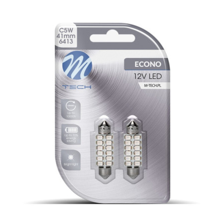 BLISTER 2X LED L030B - C5W 41MM 12XSMD3528 AZUL