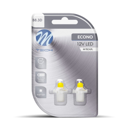 BLISTER 2X LED L047W - B8.3D DIFUSIVO BLANCO