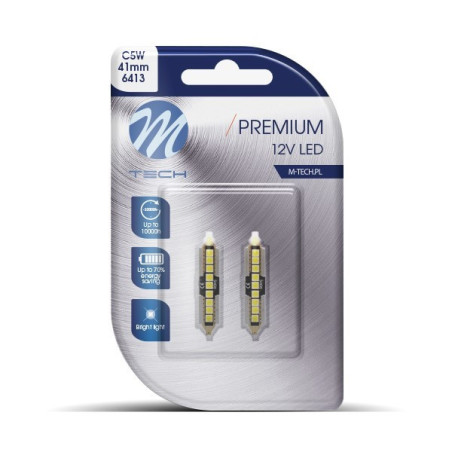 BLISTER 2X LED L351W - C5W 42MM SMD3632 2W SAMSUNG CANBUS BLANCO