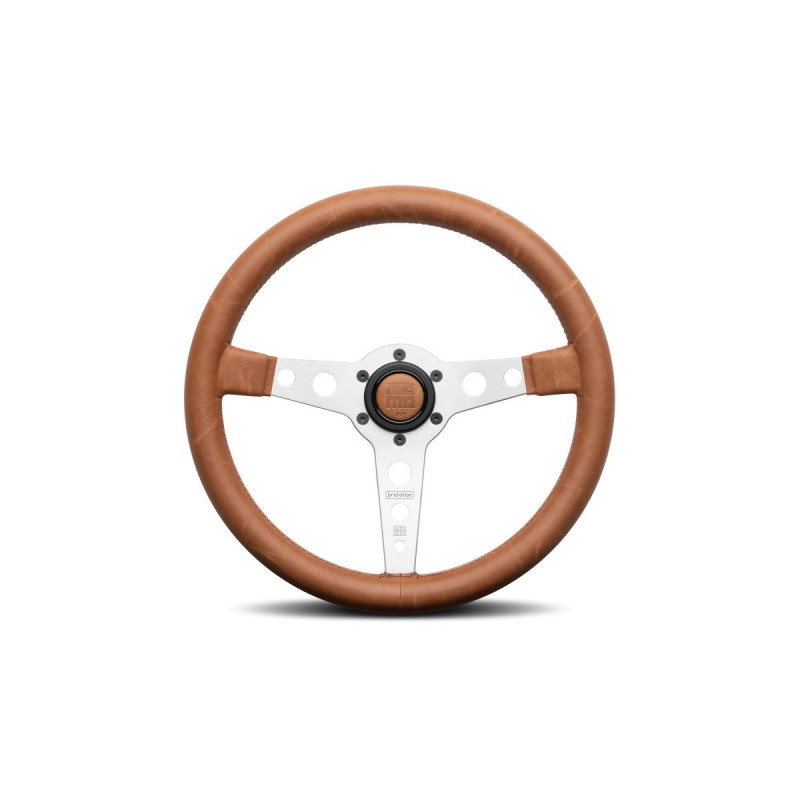 VOLANTE MOMO PROTOTIPO HERITAGE TOBACCO 350 MM PIEL